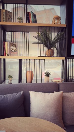 Library at Ottos Restocafé in Tirana