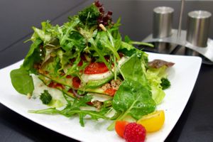 Yummy raw vegan lasagna! at Rag Bar in Frankfurt