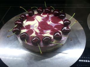 sensational cherry tart at Rag Bar in Frankfurt