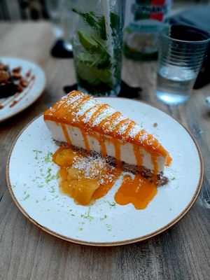 Mango Cheesecake at Monkey Mood in Capbreton