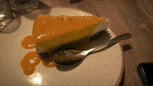 Mango cheese cake at Monkey Mood in Capbreton