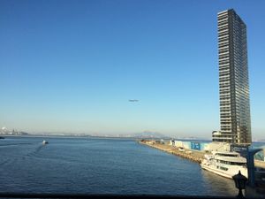 The view from my table inside, in February during Chinese New Year.  In warmer months, the patio would be awesome! at Hetian Xinyu - Lotus Vegetarian in Dalian