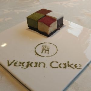 Vegan dessert - Four different kinds of mini cake at Hetian Xinyu - Lotus Vegetarian in Dalian