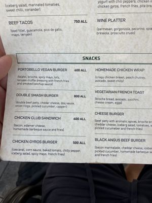 vegan burger on the menu is NOT vegan   at Epidamn Restaurant & Garden in Durres