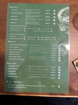 Menu (1/2).  at Grill & Green in Hamburg