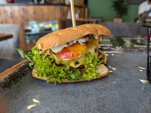 Gluten free bun Monster Vegan at Grill & Green in Hamburg