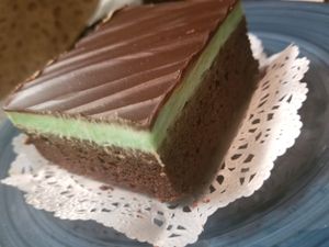 Girl Scouts thin mint - type brownie at Reverie Bakeshop in Richardson
