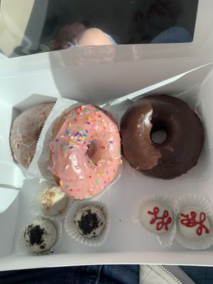 Vegan donuts and cake balls  at Reverie Bakeshop in Richardson
