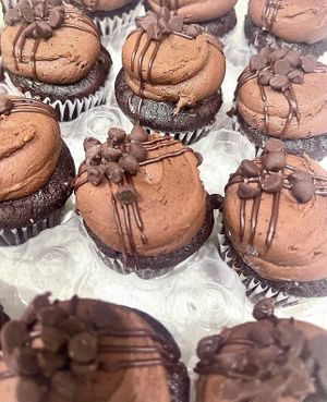 Jane’s chocolate addiction mini cupcakes   at Reverie Bakeshop in Richardson