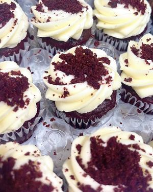 Mini red velvet cupcakes  #Veganuary at Reverie Bakeshop in Richardson