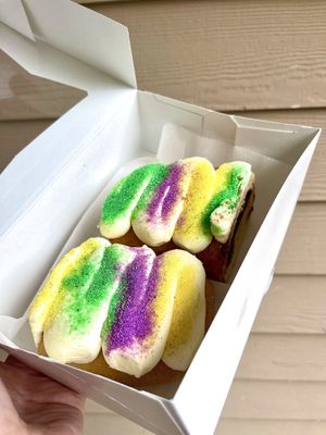 King cake slices  at Reverie Bakeshop in Richardson