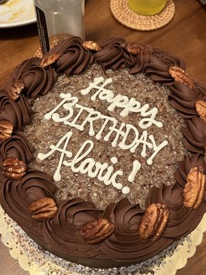 German chocolate cake, amazing  at Reverie Bakeshop in Richardson