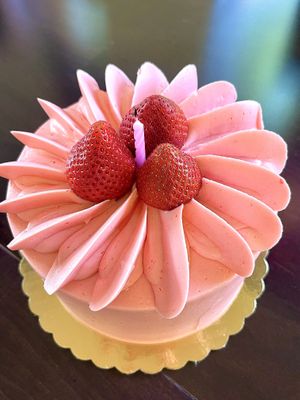 Strawberry cake - vegan & gf  at Reverie Bakeshop in Richardson