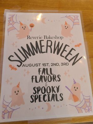 Flyer at Reverie Bakeshop in Richardson