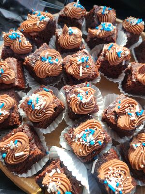 Vegan hanukkah brownies at Reverie Bakeshop in Richardson