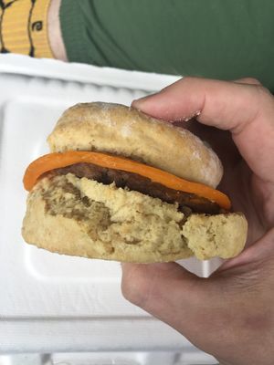Sausage biscuit at Reverie Bakeshop in Richardson