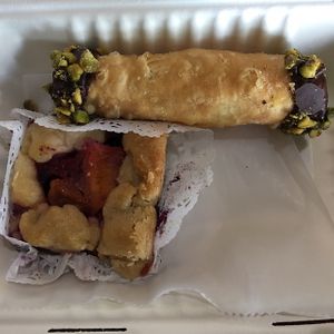 Cannoli and fruit tart at Reverie Bakeshop in Richardson