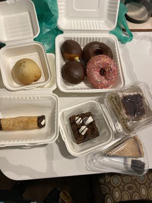 Potato scramble kolache, donuts, tiramisu, brownie cheesecake, s’mores brownie and cannoli   at Reverie Bakeshop in Richardson