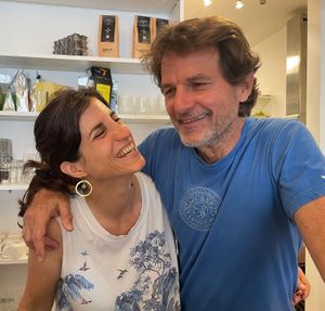 Karima and Jean Edgar the owners at Café Conscient  in Nyon
