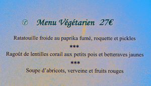 Menu juillet 2025 at Aux Trois Maries in Lyon