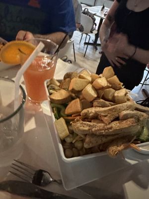 Buddha bowl with chick’n  at The Modern Vegan in Royal Oak