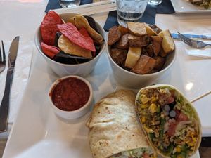 Breakfast burrito at The Modern Vegan in Royal Oak