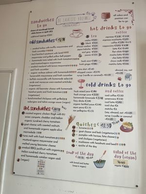 Menu  at De Laatste Kruimel - Prinsenstraat in Amsterdam