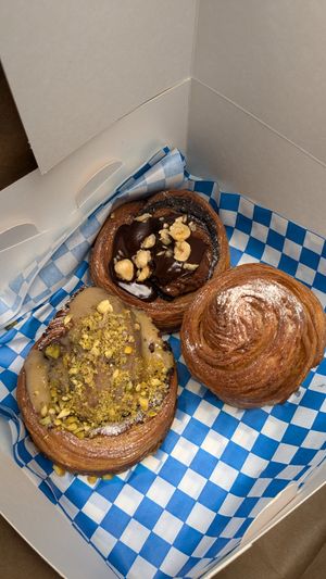 Perfection (one plain, one hazelnut chocolate and one pistacchio) at Okja in East London