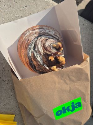 Choc hazelnutp at Okja in East London