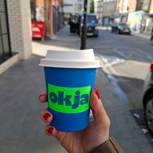 Dark hot chocolate, for chocolate lover 🍫 Milky option available. at Okja in East London