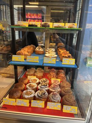 Pastry case  at Okja in East London