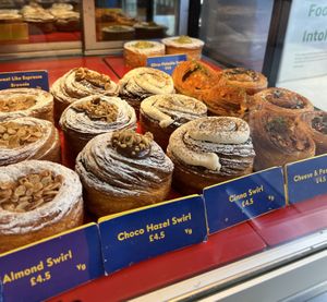 Selection of cruffins   at Okja in East London
