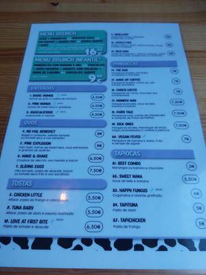 Menu de pratos at Cowie in Queluz