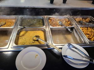 Food from buffet at Sigree Grill Indian Restaurant and Banquet in Addison