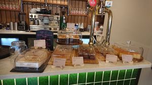 Several vegan cakes at Fika in Birmingham