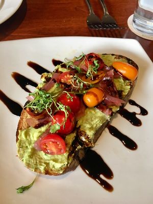 Avocado toast. Yum! at Seasons 52 in Kansas City