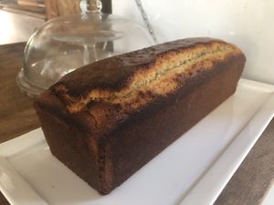 Super moisty lemon/lime cake  at Aroma Café in Corsica