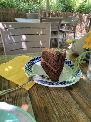 Chocolate cake  at Aroma Café in Corsica
