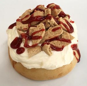 Strawberry Cheesecake Roll! at Cinnaholic in Madison