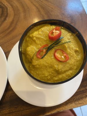 Amok curry with tofu (came with rice)  at Kabbas in Phnom Penh