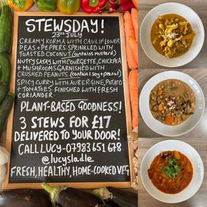 Example menu at Lucy's Ladle in Redhill