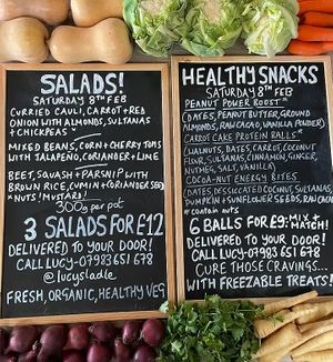 Loving the term 'Snacktory' (snack factory), that Lucy uses for her healthy snack making :-) at Lucy's Ladle in Redhill