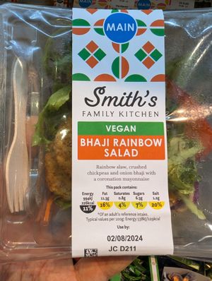 Bhaji rainbow salad at LHR - WHSmith - T2-B in West London