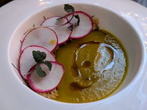 Grilled celery root at Surrell in Seattle