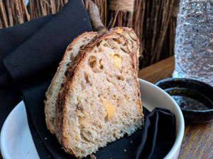 Bread with PNW olive oil at Surrell in Seattle
