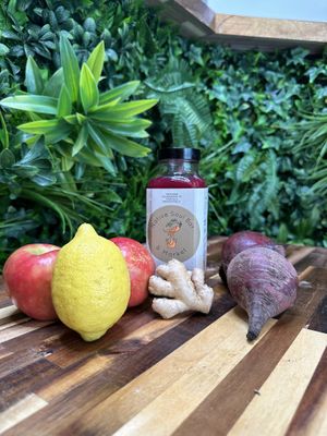 Heart Beet cold pressed juice   at Native Soul Bar  in Hampton