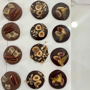 Hazelnut and orange candy  at TeoAta Chocolate in Santiago De Compostela