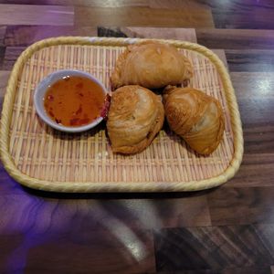 Curry puffs at Silver Spoon in Chicago
