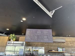 Labeled vegan options  at Canyon Coffee in Springdale