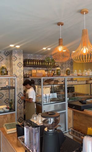 cozy inside  at Hummus Yossef in Koh Samui